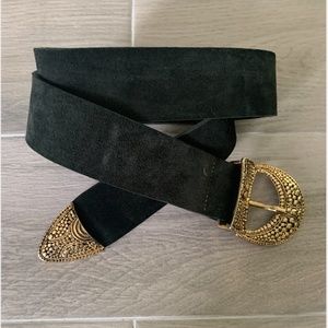 B Low The Belt Suede Paloma Belt Black